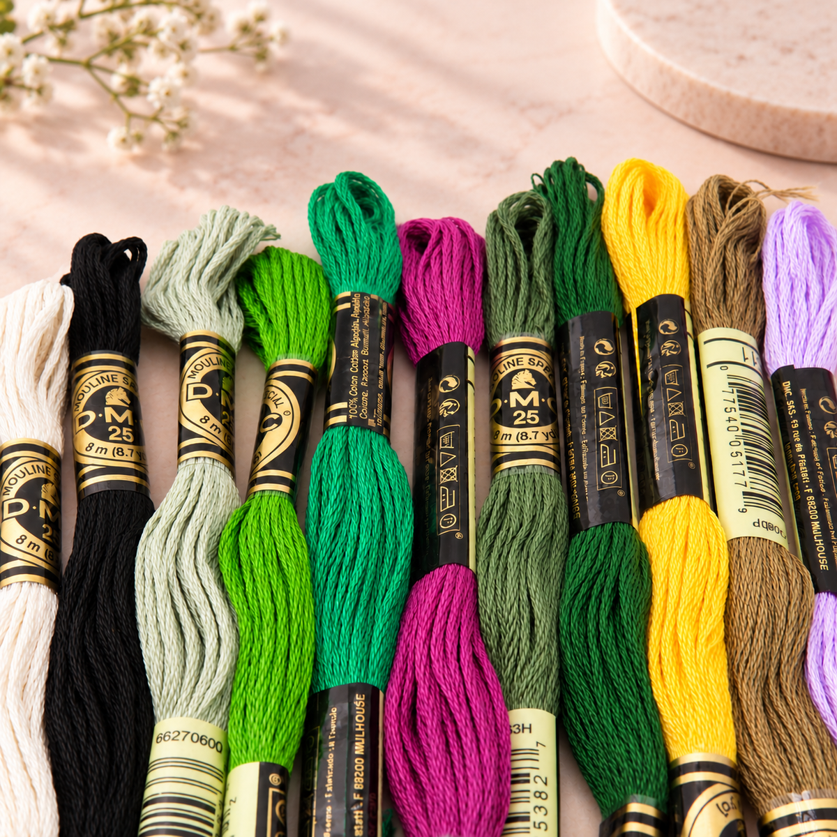 DMC Hand Embroidery Threads Mixture of Colours