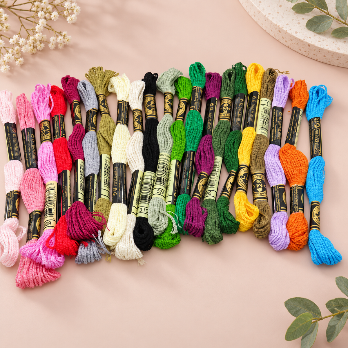 DMC Hand Embroidery Threads Mixture of Colours