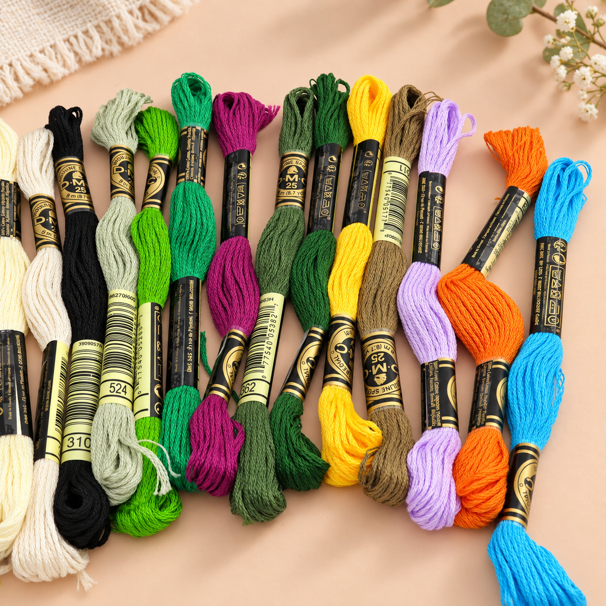 DMC Hand Embroidery Threads Mixture of Colours