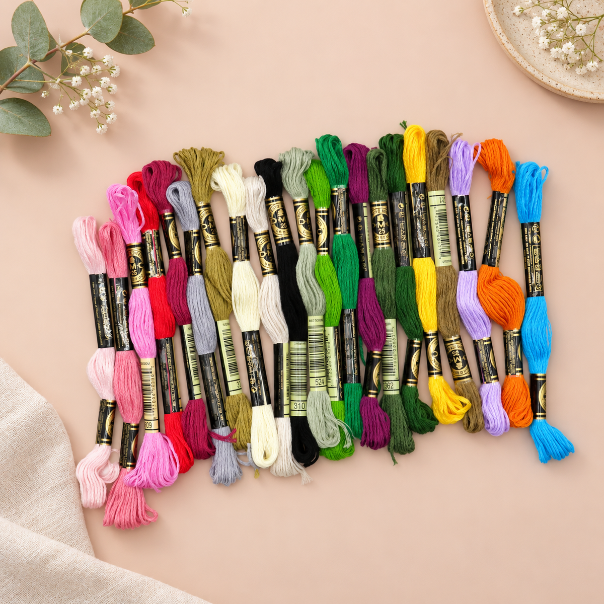 DMC Hand Embroidery Threads Mixture of Colours