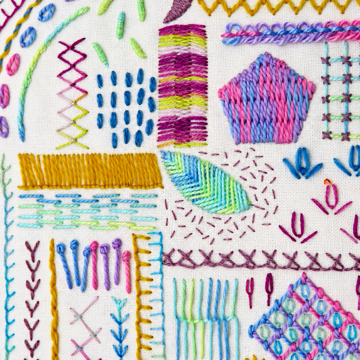 RSN Card Deck Hand Embroidery PDF Pattern Stitch Sampler