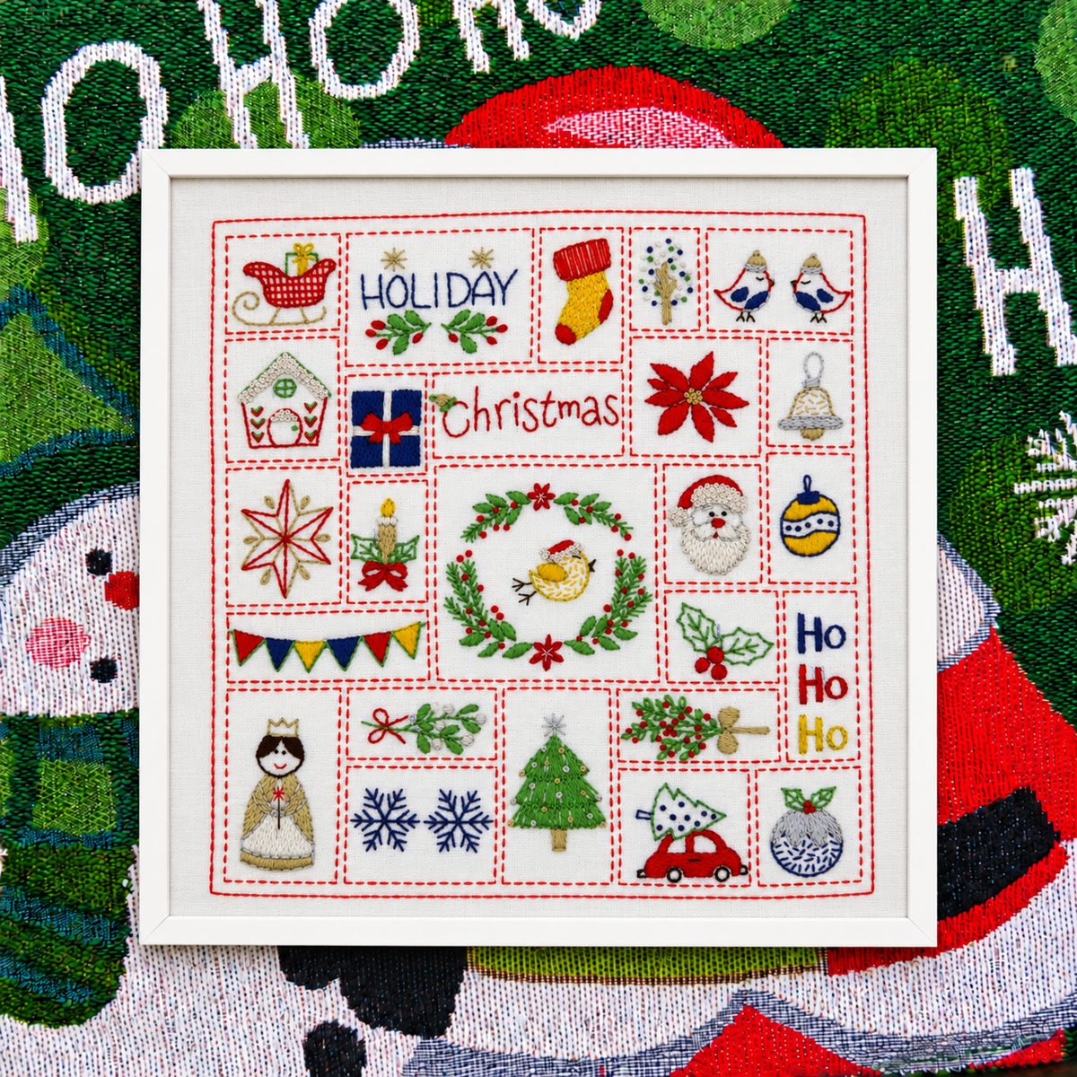 Embroidered Advent Calendar Hand Embroidery