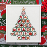 Christmas Tree Advent Calendar Hand Embroidery