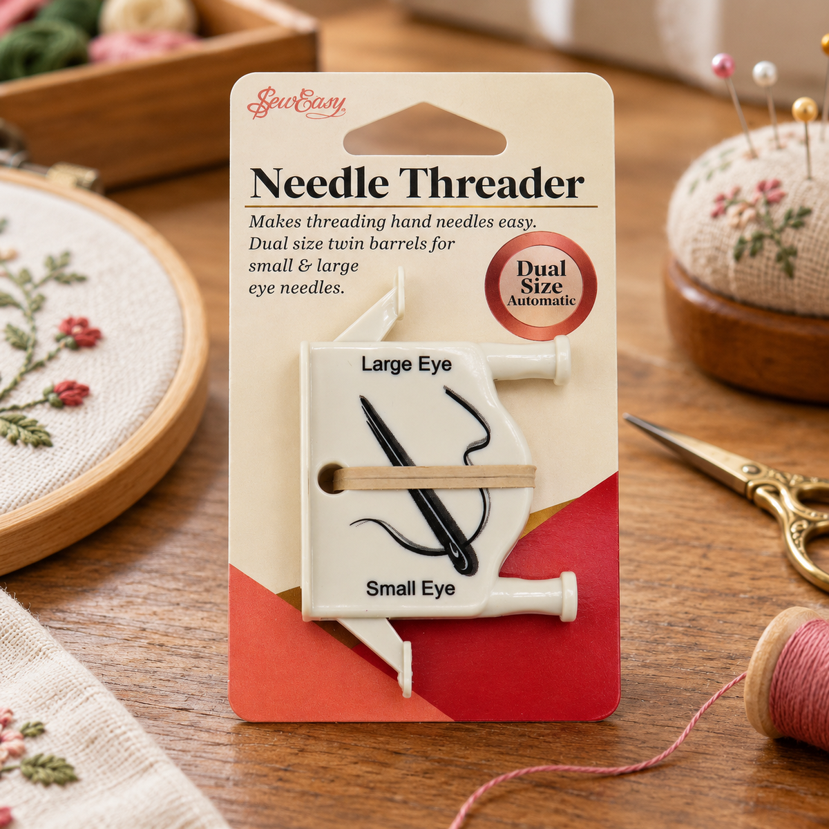 Easy needle threader