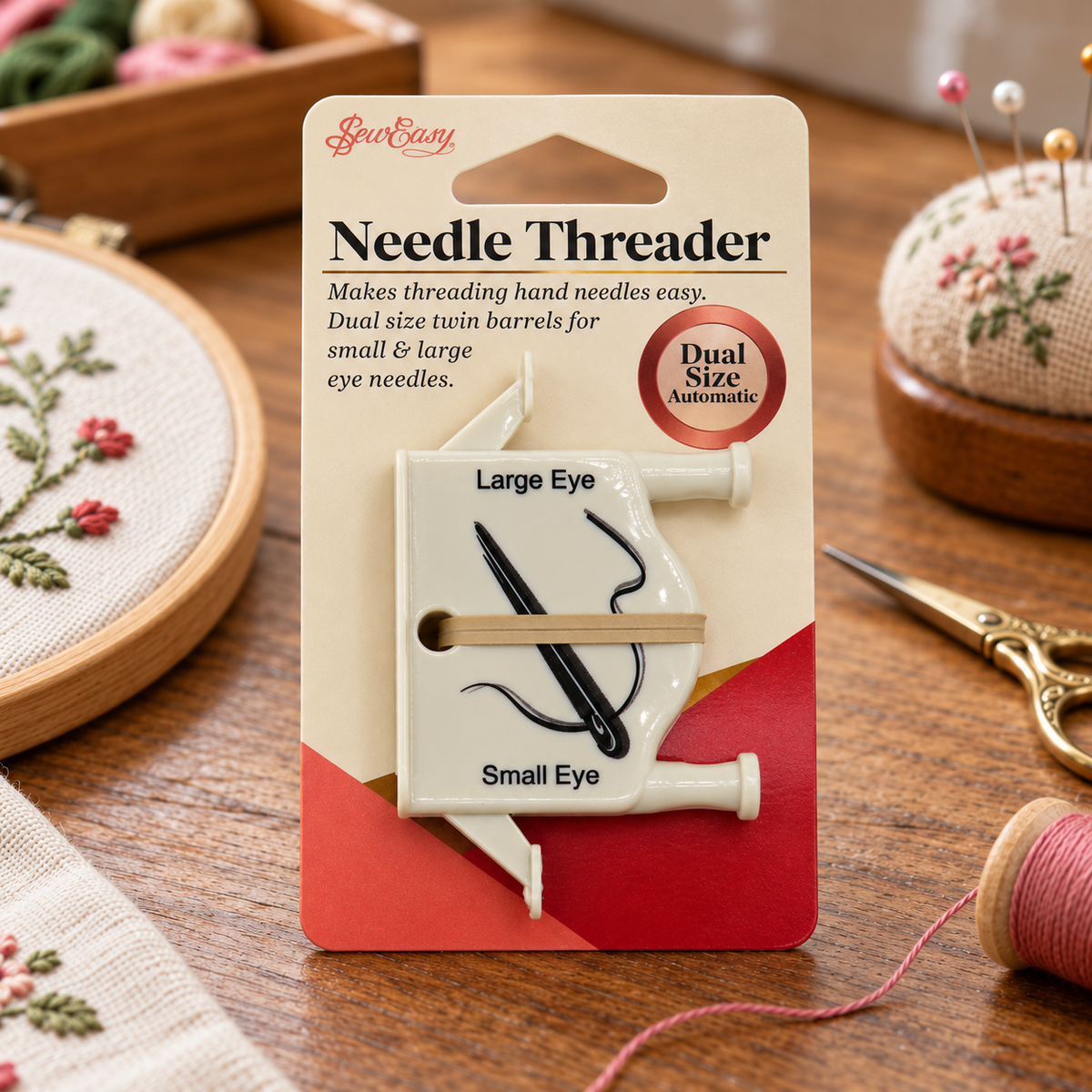 Easy needle threader