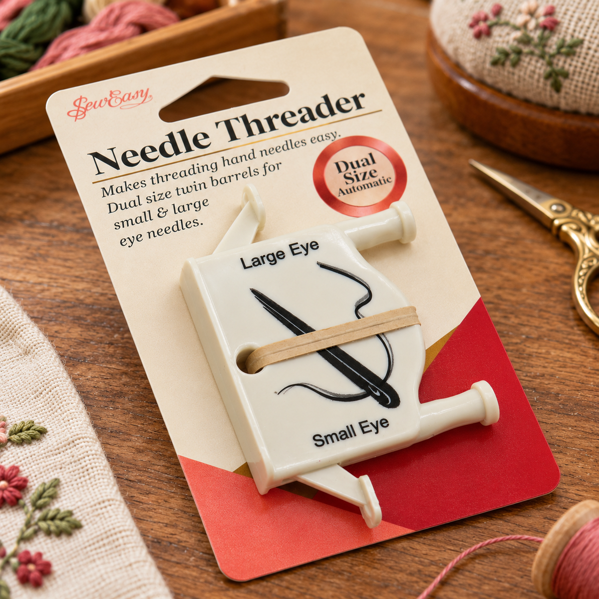 Easy needle threader
