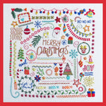 Festive Doodles Printed Fabric Panel