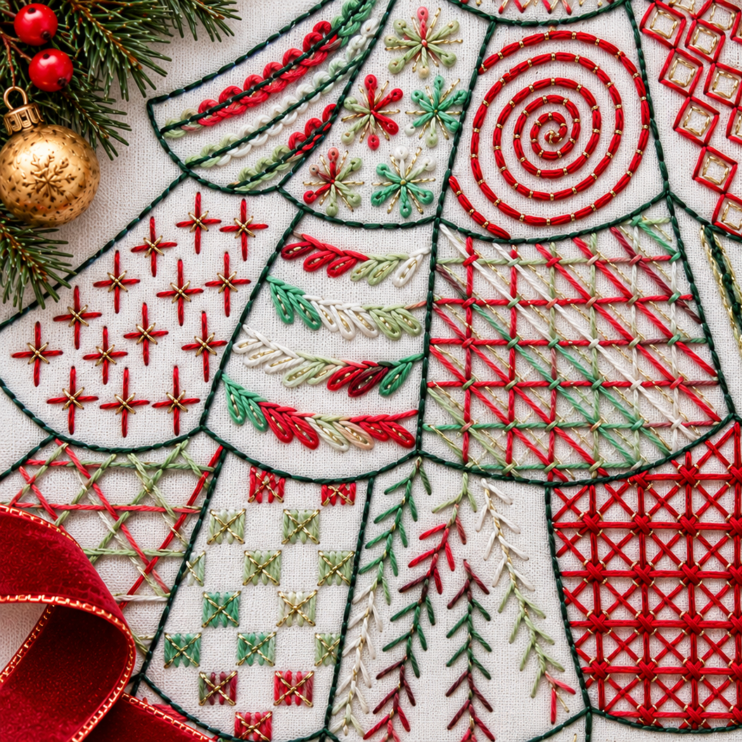 christmas hand embroidery