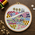 Flower Meadow Hand Embroidery