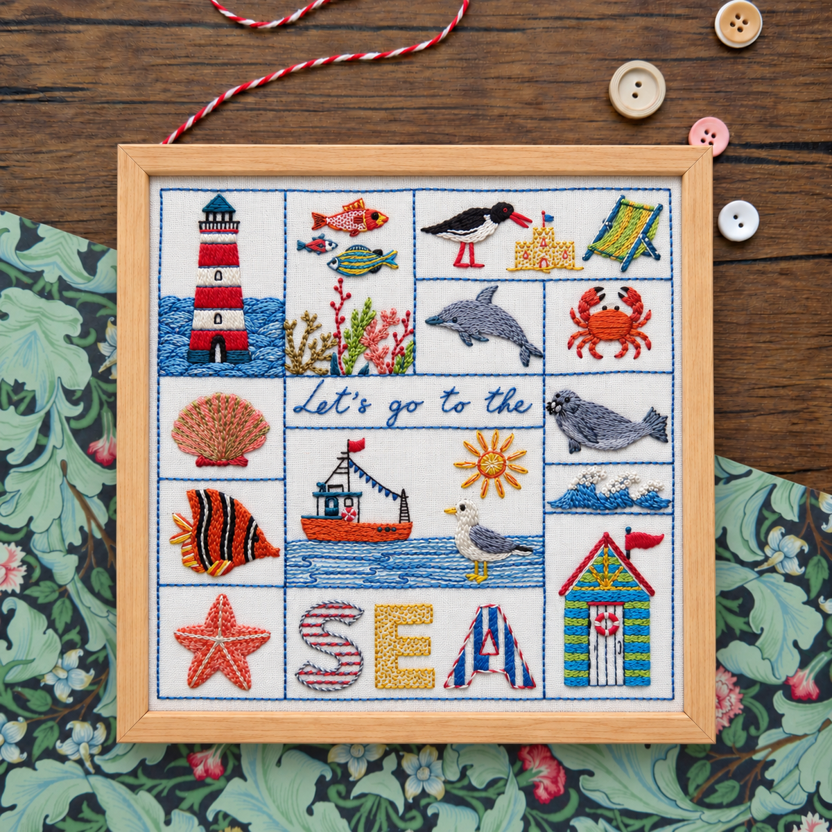 Along the Seashore Hand Embroidery Pattern