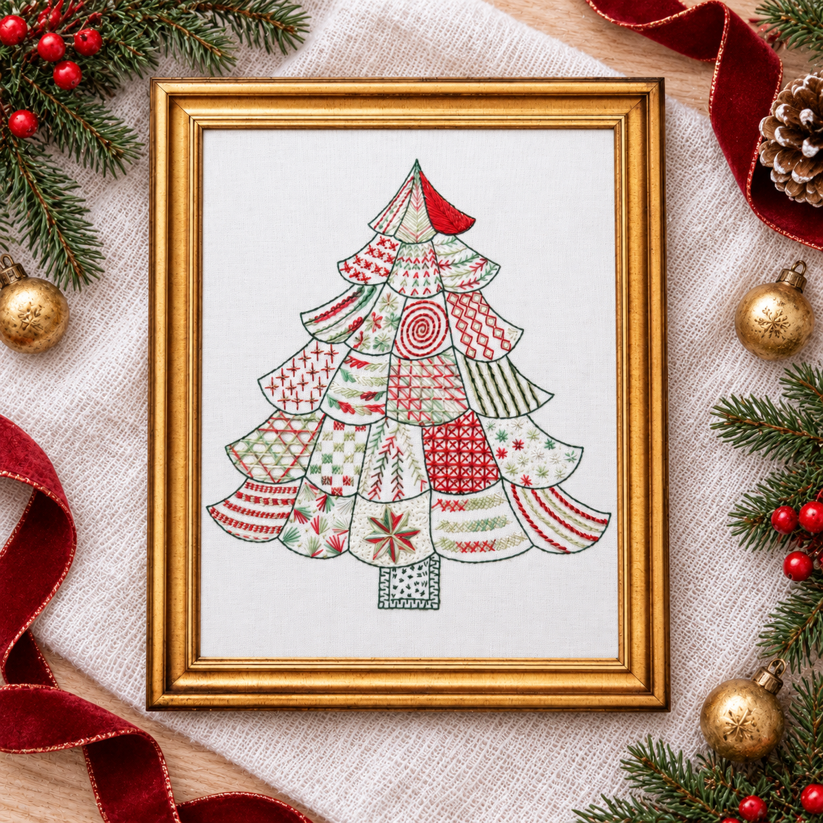 christmas hand embroidery