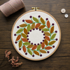golden leaves hand embroidery pattern