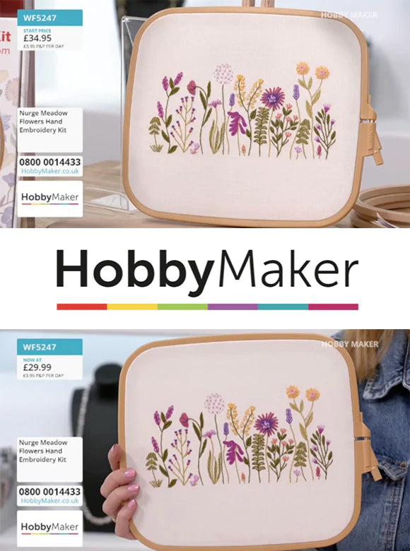 hobby maker TV, and embroidery bugs in bloom and Medow flowers