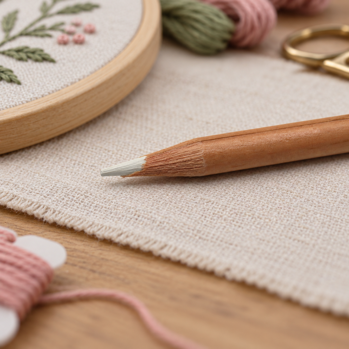 Hancocks white cloth fabric marker pencil