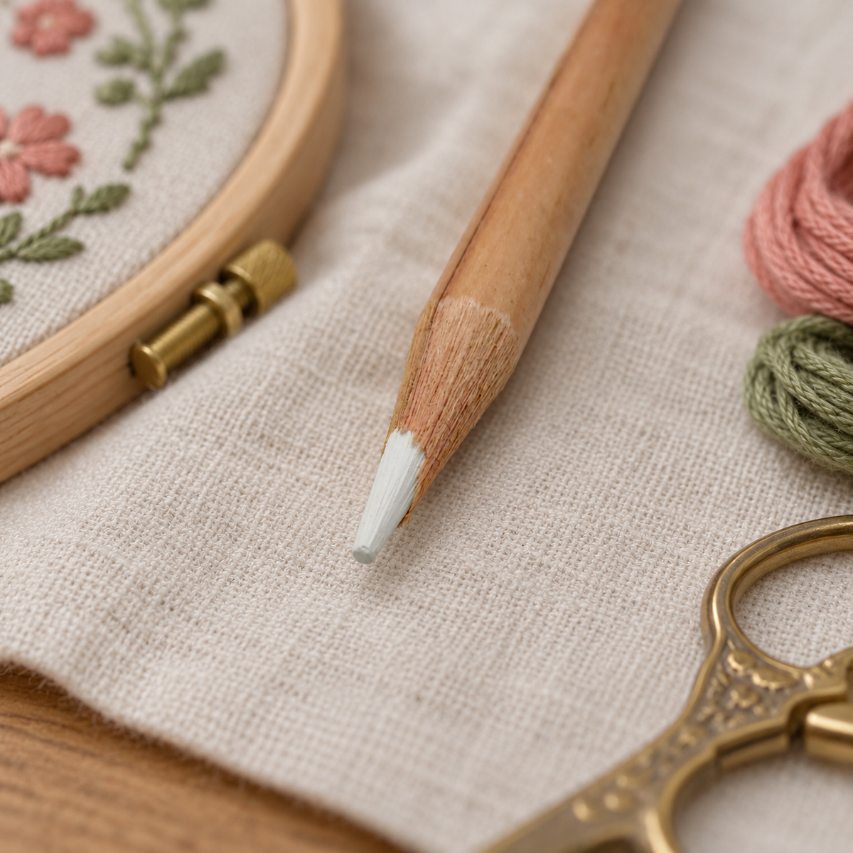 Hancocks white cloth fabric marker pencil