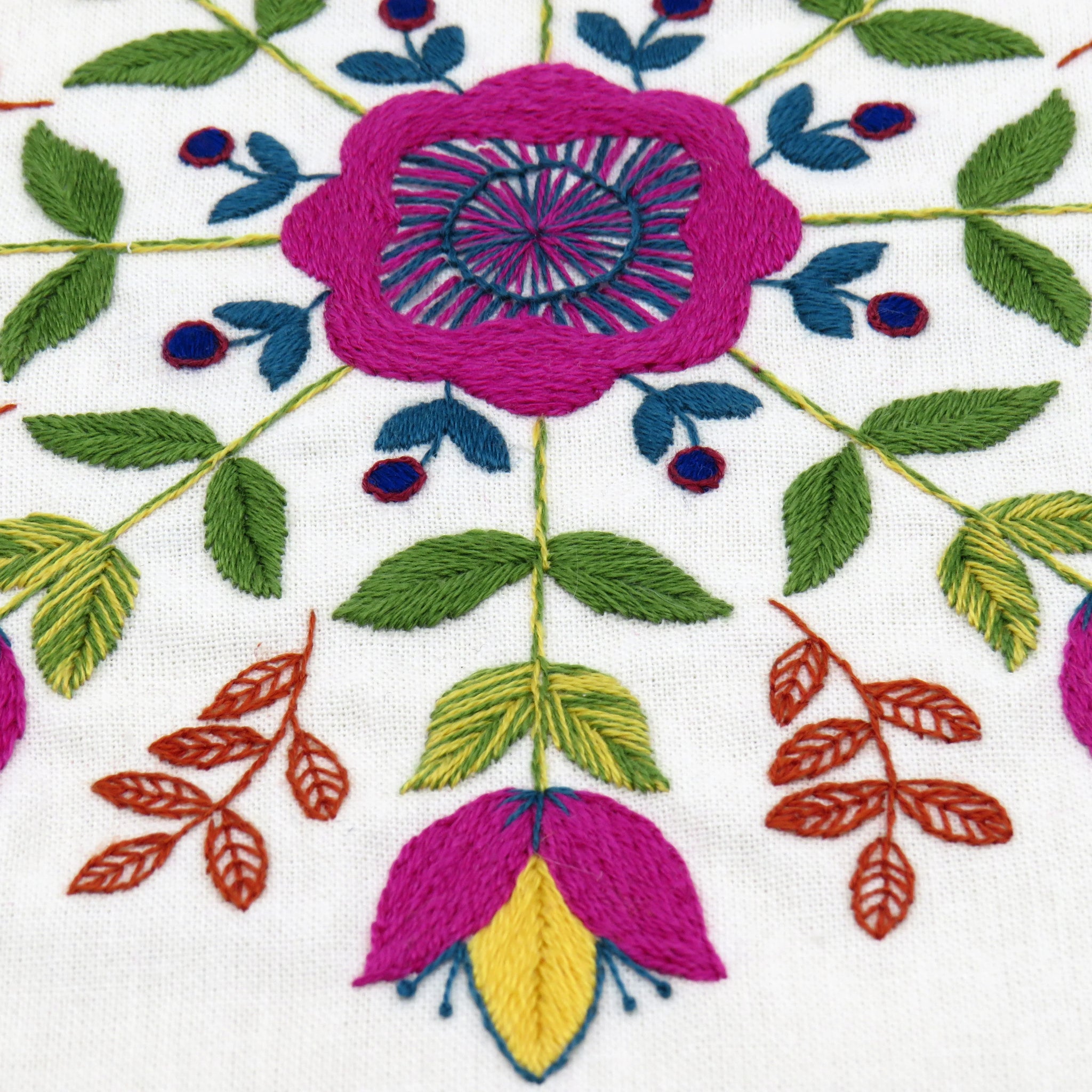 Florally, Pre Printed Embroidery Fabric Panel PLUS PDF Pattern