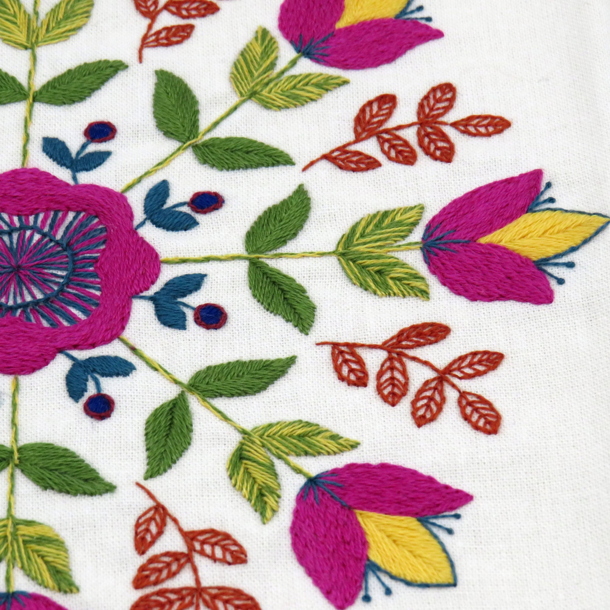 Florally, Pre Printed Embroidery Fabric Panel PLUS PDF Pattern for Hand Embroidery

A gorgeous flower embroidery design for you to create a modern piece of embroidery hoop art.