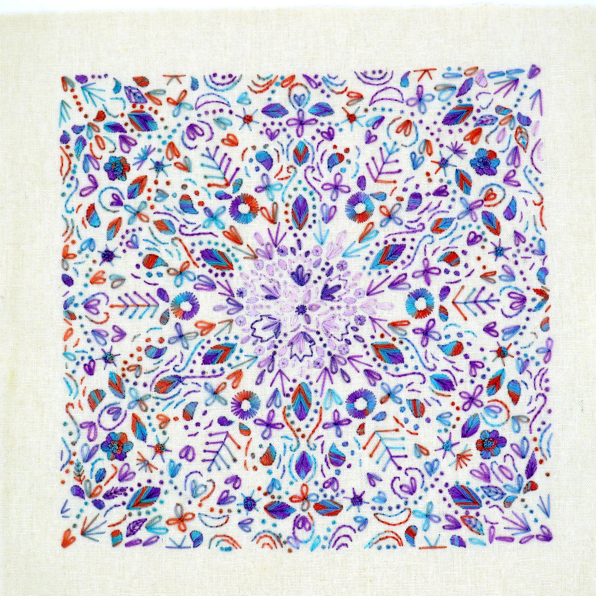 Stitch Flora, Pre Printed Fabric Panel PLUS PDF Pattern
