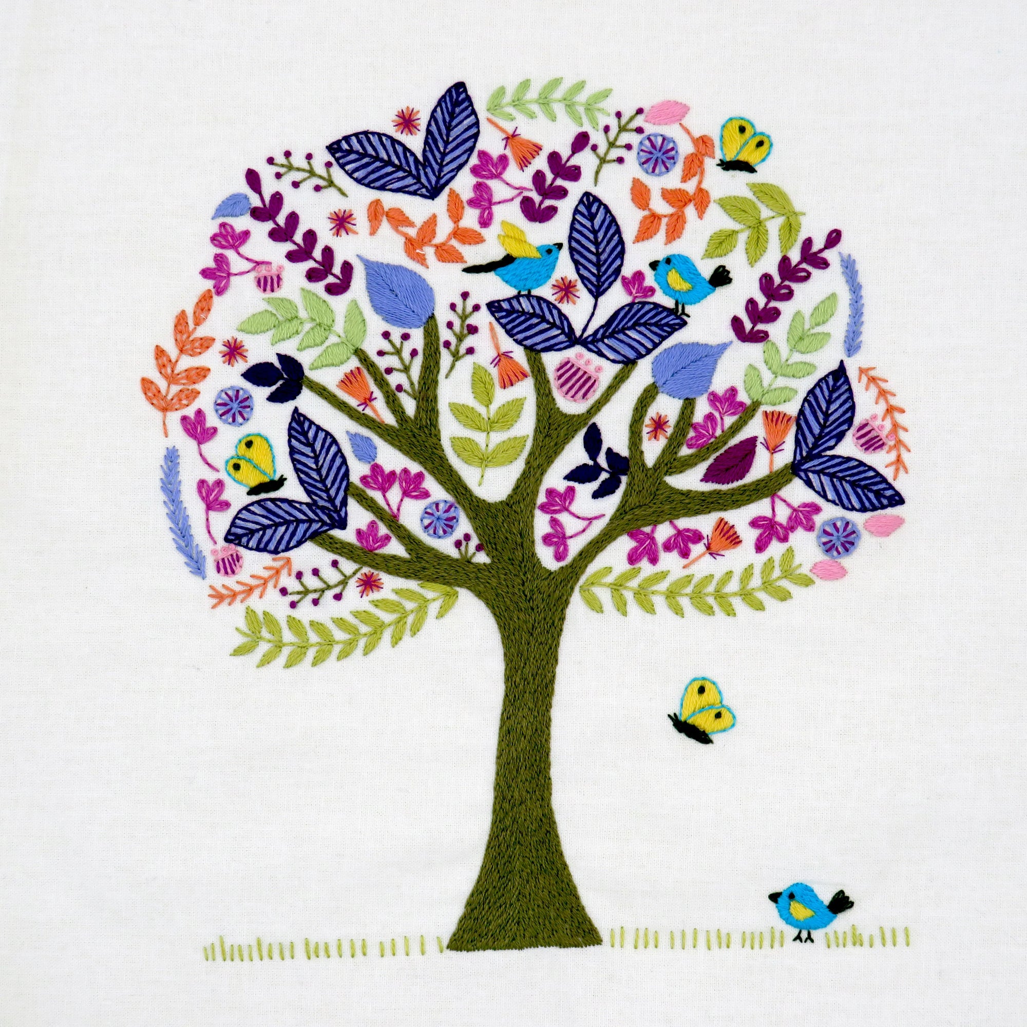 Folk Tree Stitchery, Hand Embroidery Pattern