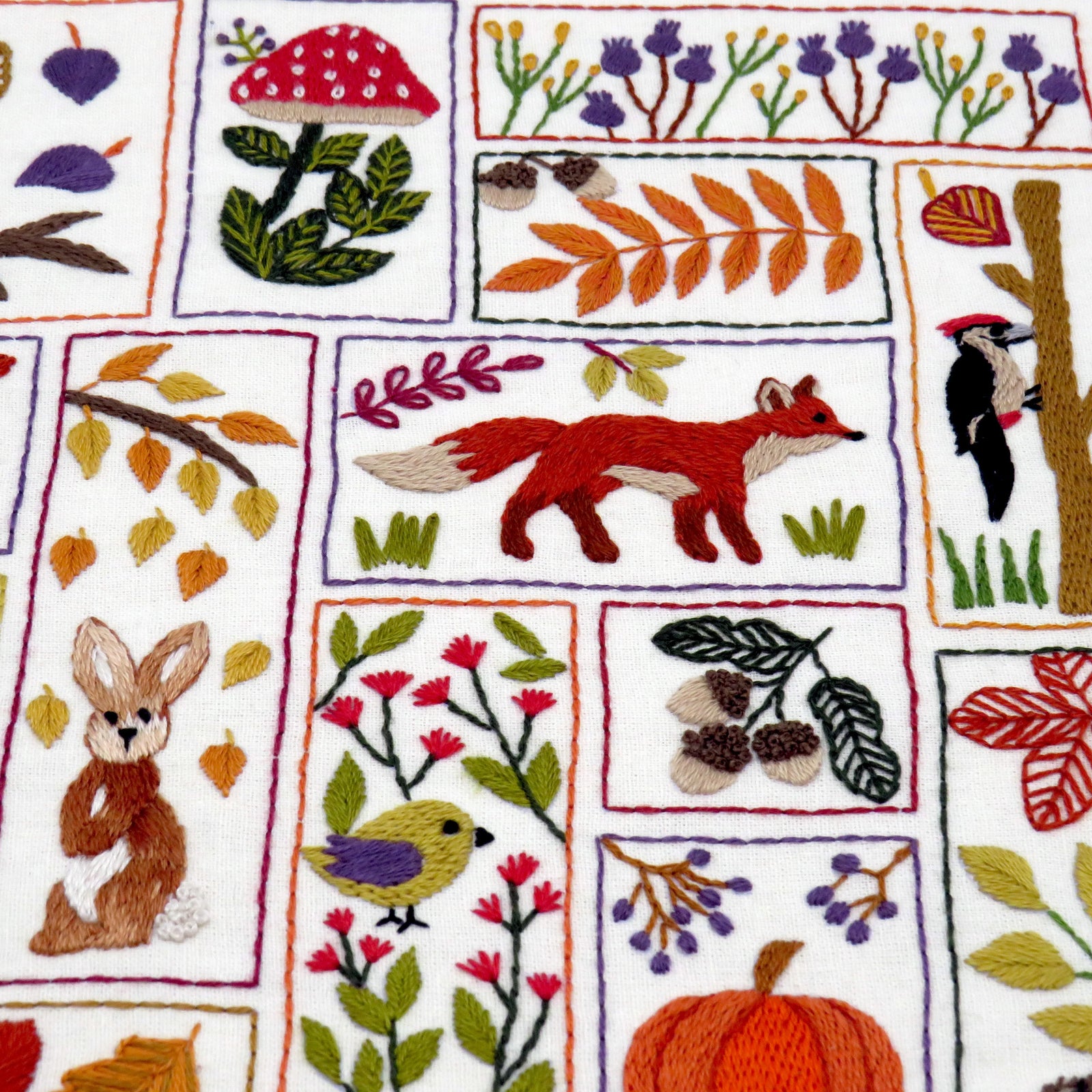 Autumn Splendour Hand Embroidery PDF Pattern
This Autumn Splendour Hand Embroidery Pattern design has been created to capture a real sense of Autumn both with the design elements as well as the colours used.&nbsp;

The Autumn Splendour Hand Embroidery Pattern finished size approx. 7.5 x 7.5inch square version.