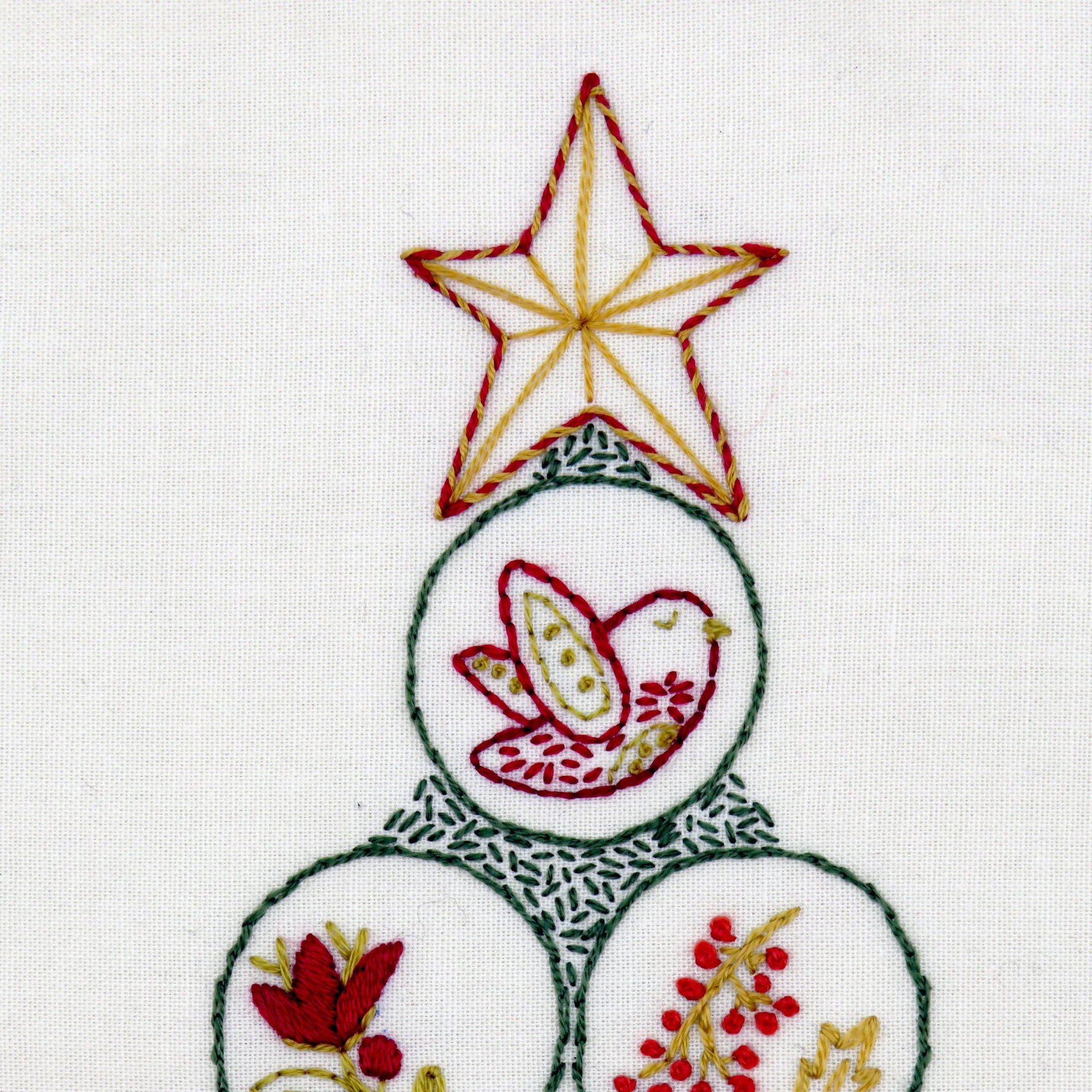 This is the fantastic Advent Calendar design we stitched for Christmas 2022 and it is now available as a full pattern so everyone can stitch a beauitful tree filled with folk decorations.

This design is suitable for beginners as well as the more advanced stitcher to create a fun stitched piece to make your home look special during the Christmas period.