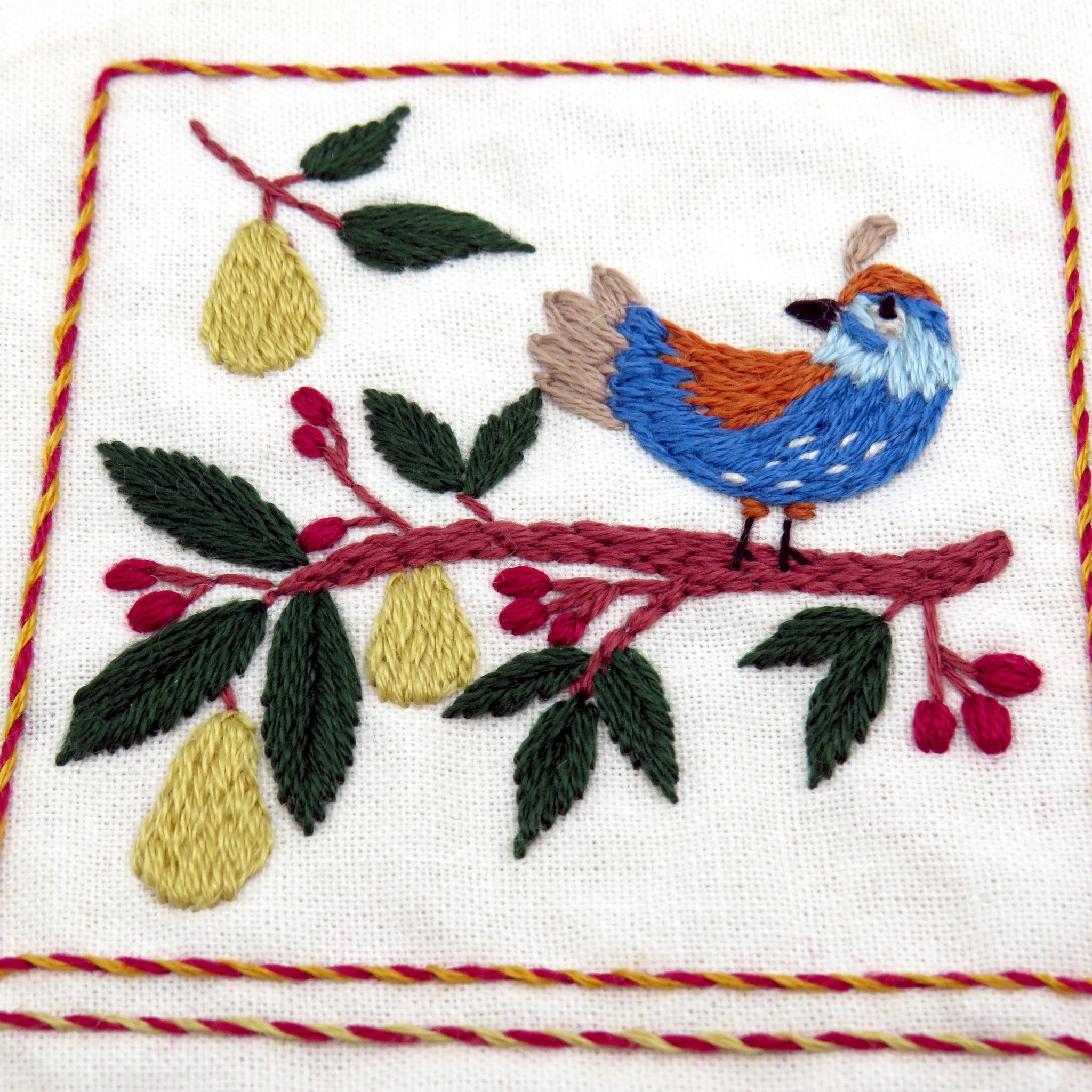 12 days of christmas hand embroidery design