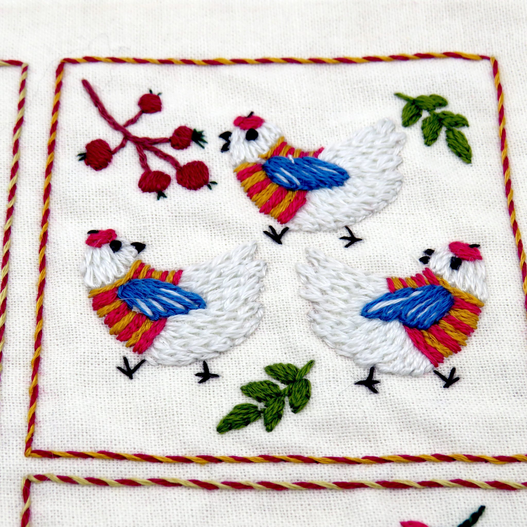 12 days of christmas hand embroidery design