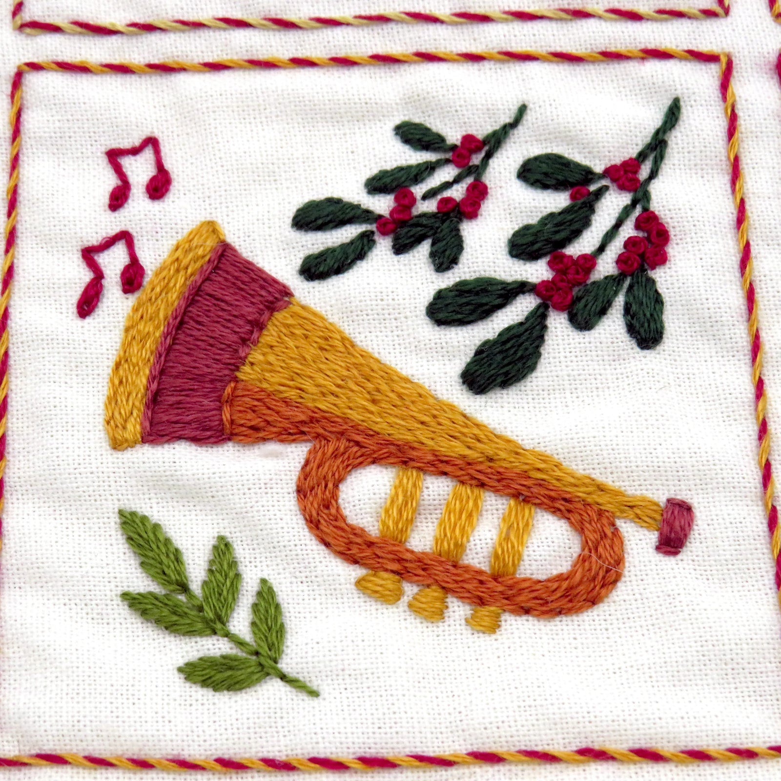 12 days of christmas hand embroidery design