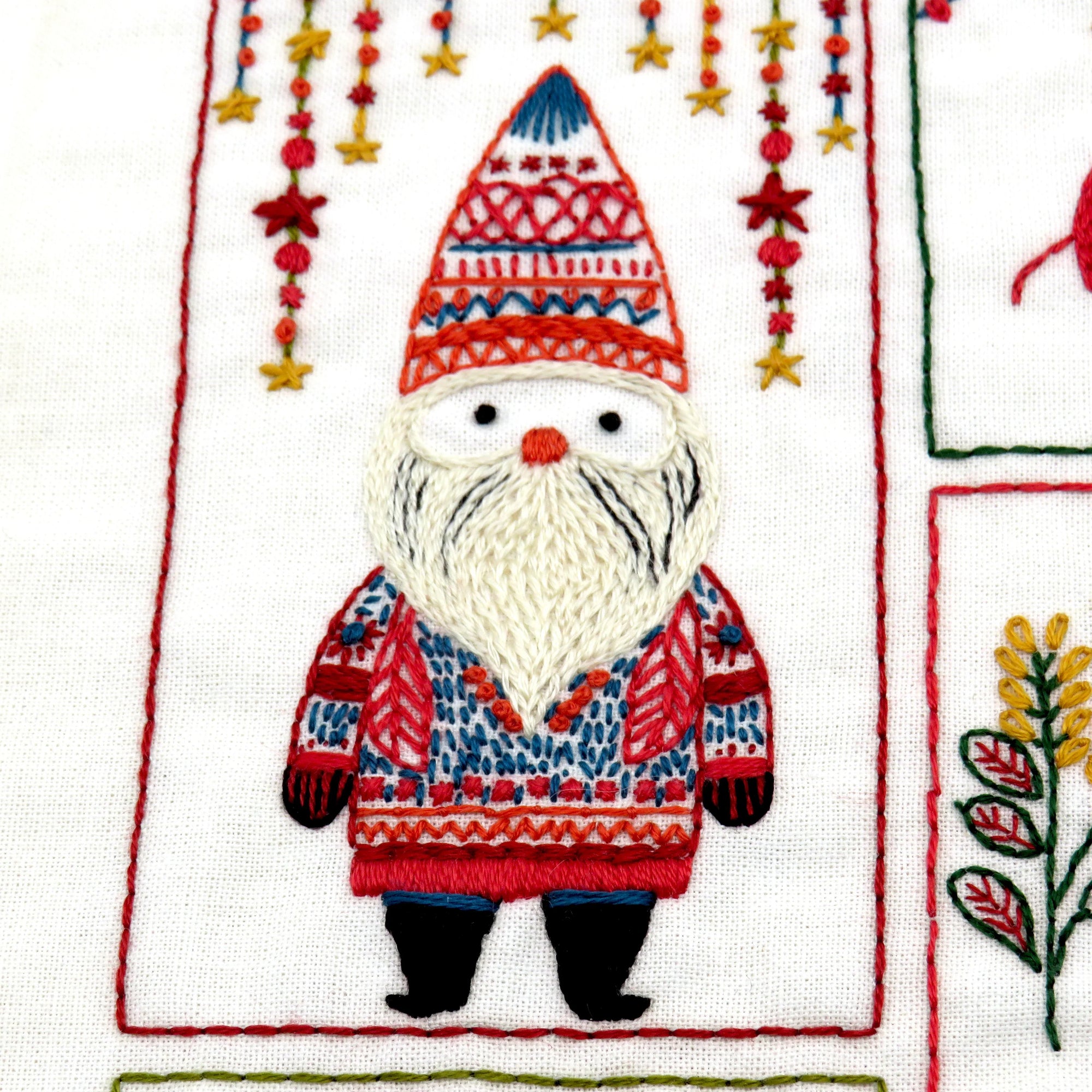 Christmas Folk is a joy to stitch with all the wonderful and delightful patterns used to create the traditional Christmas designs.