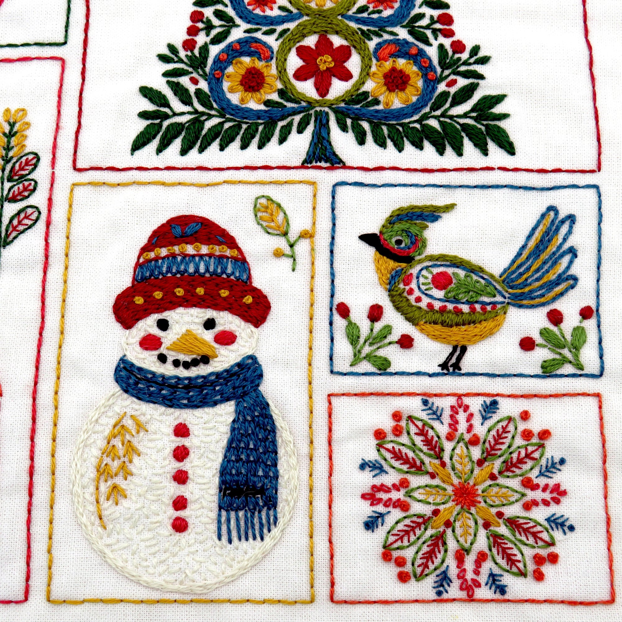 Christmas Folk is a joy to stitch with all the wonderful and delightful patterns used to create the traditional Christmas designs.