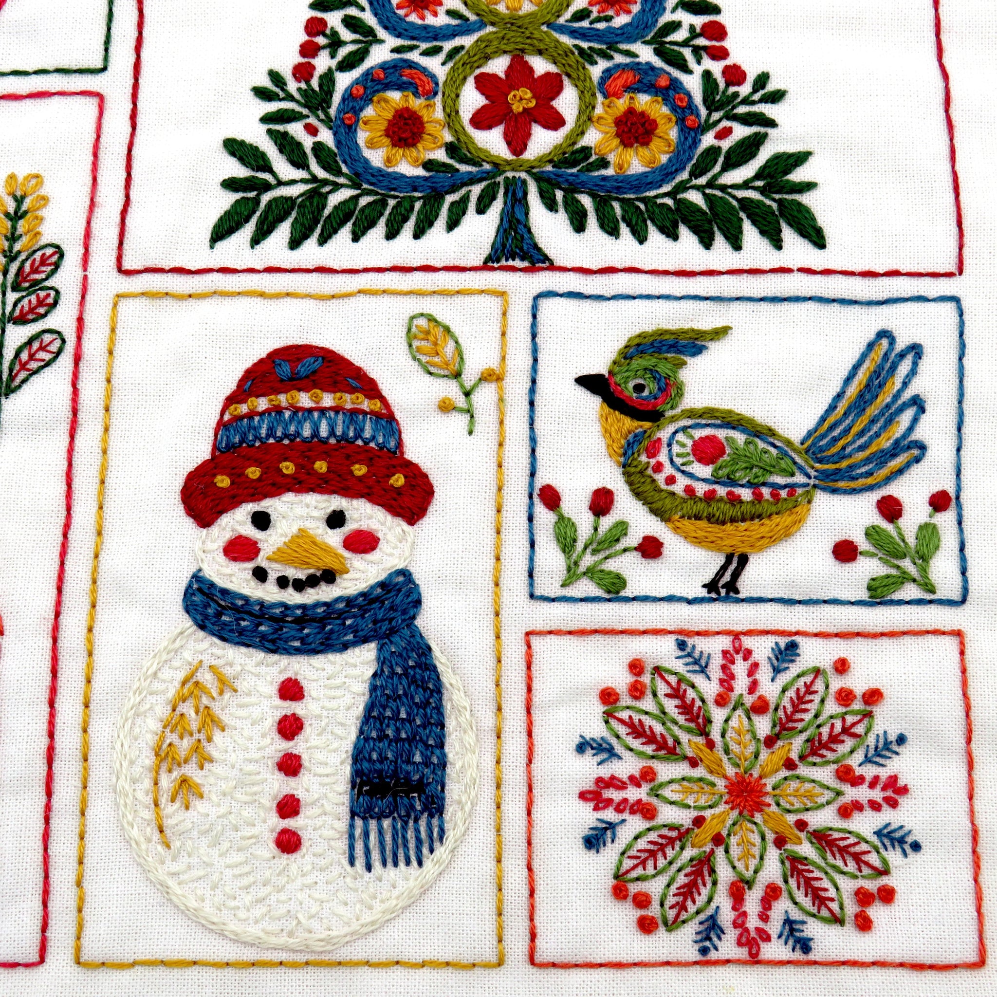 Christmas Folk is a joy to stitch with all the wonderful and delightful patterns used to create the traditional Christmas designs.
