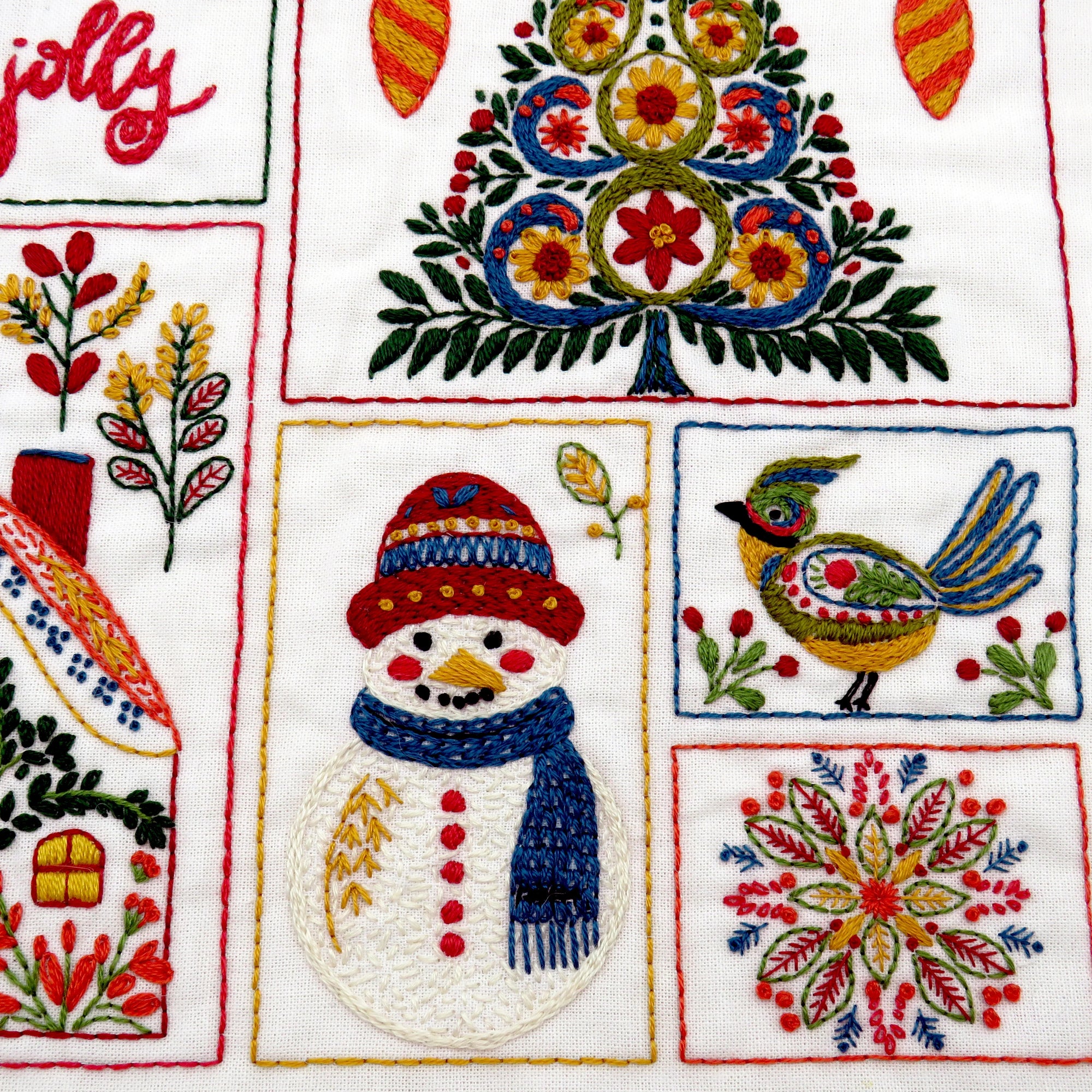 Christmas Folk is a joy to stitch with all the wonderful and delightful patterns used to create the traditional Christmas designs.