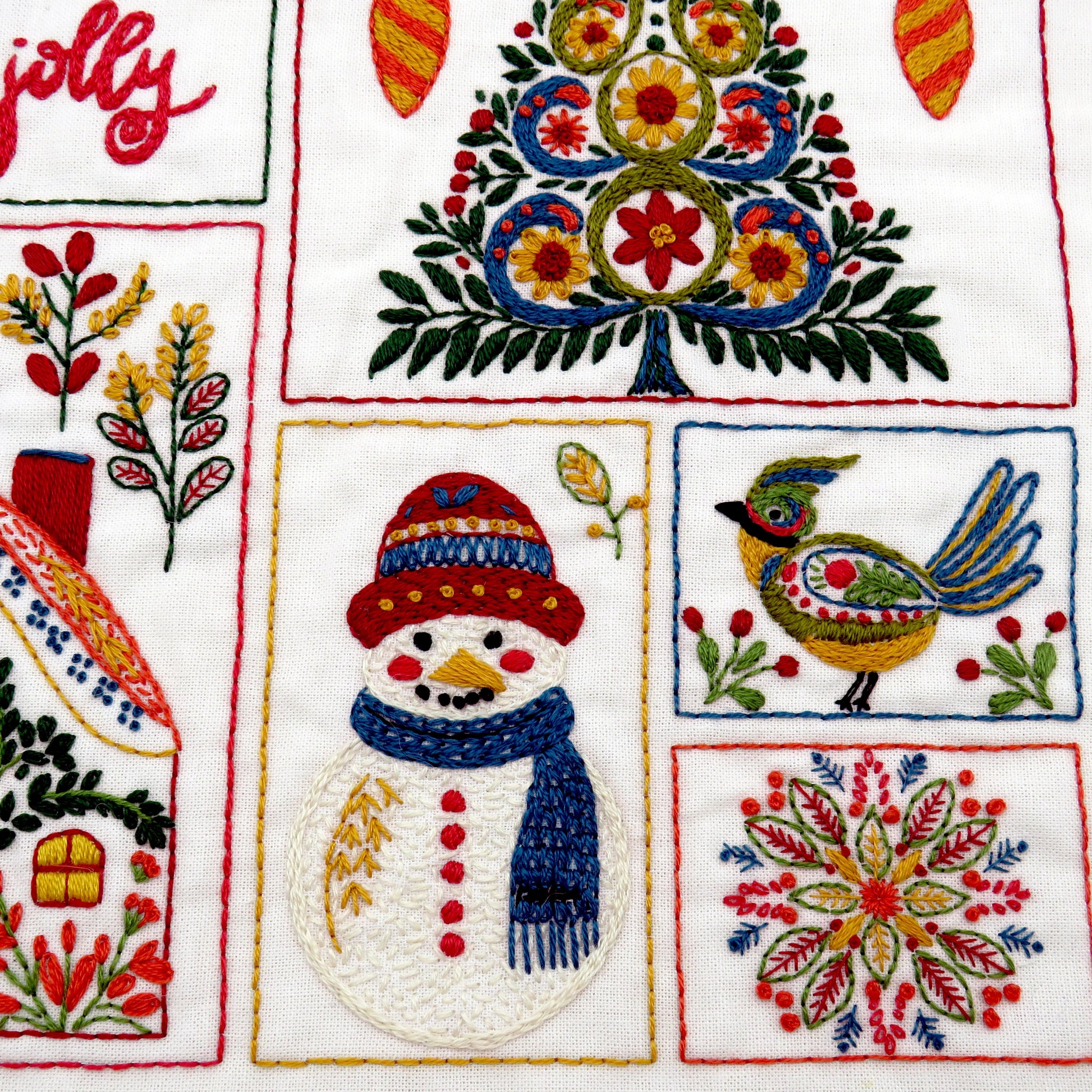 Christmas Folk is a joy to stitch with all the wonderful and delightful patterns used to create the traditional Christmas designs.