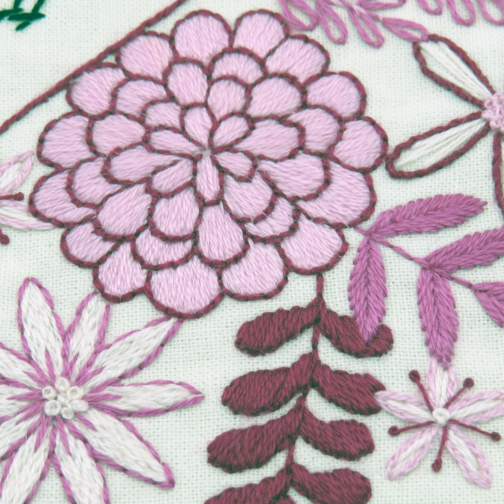 This Embroidery Pattern is called 'Love Blooms' - it is a beautiful embroidery design and a delight to stitch.