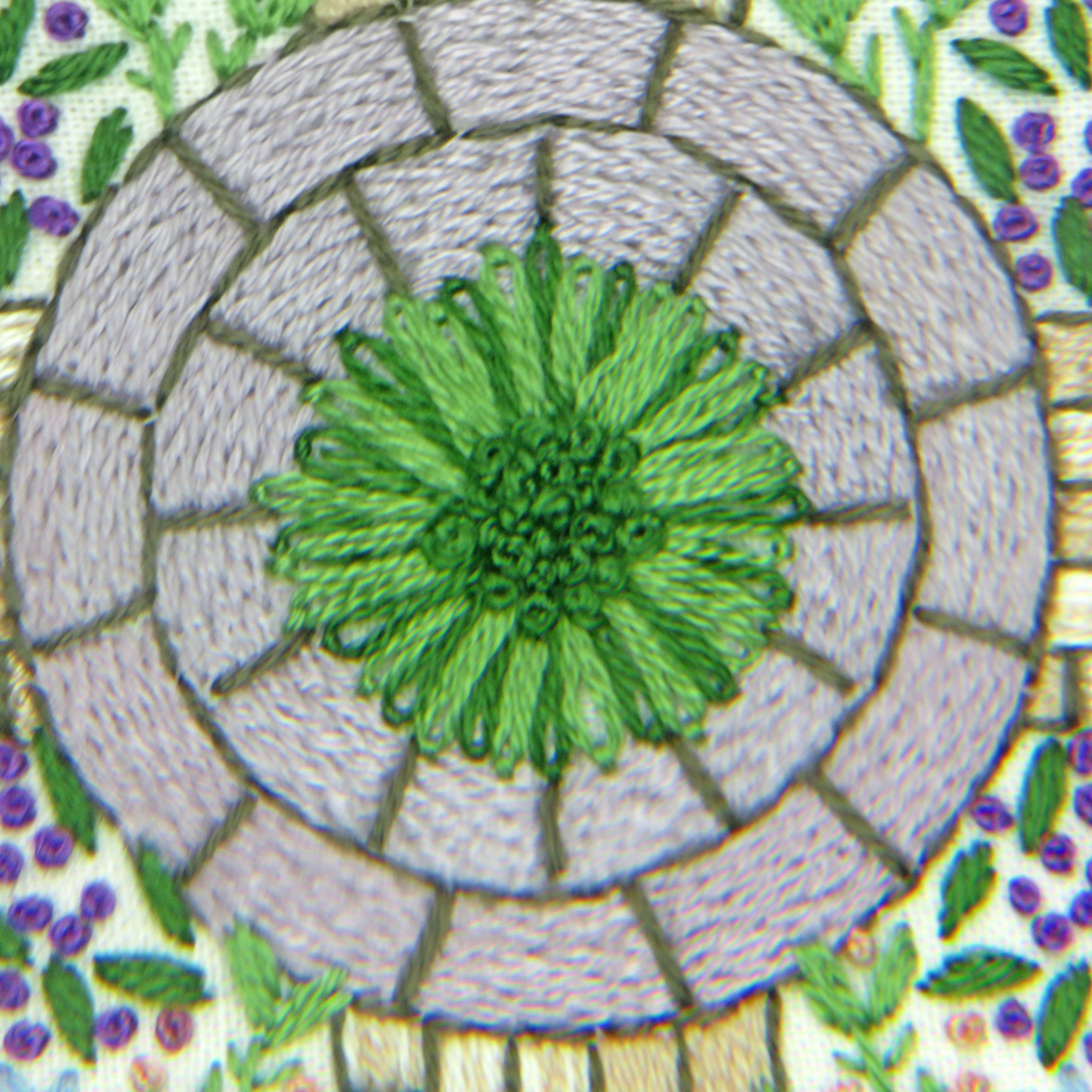 garden path hand embroidery 