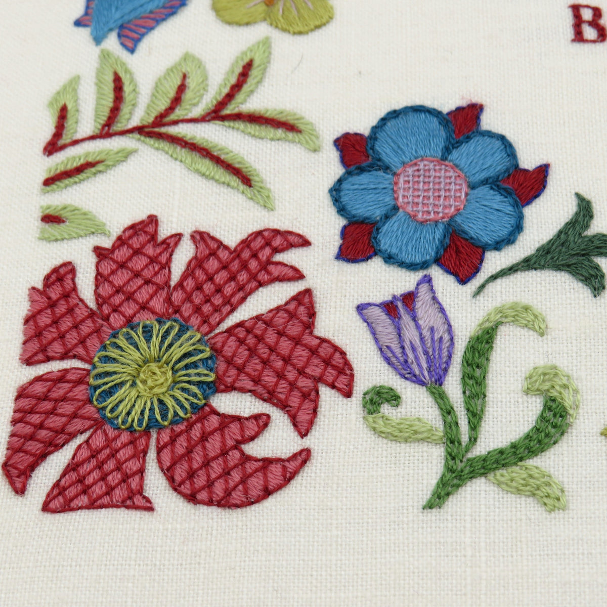 This famous quote by William Morris is beautifully stitched surrounded by a selection of Morris' own wonderful floral elements.&nbsp;