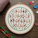 Jack Russells, Pre Printed Embroidery Fabric Pattern