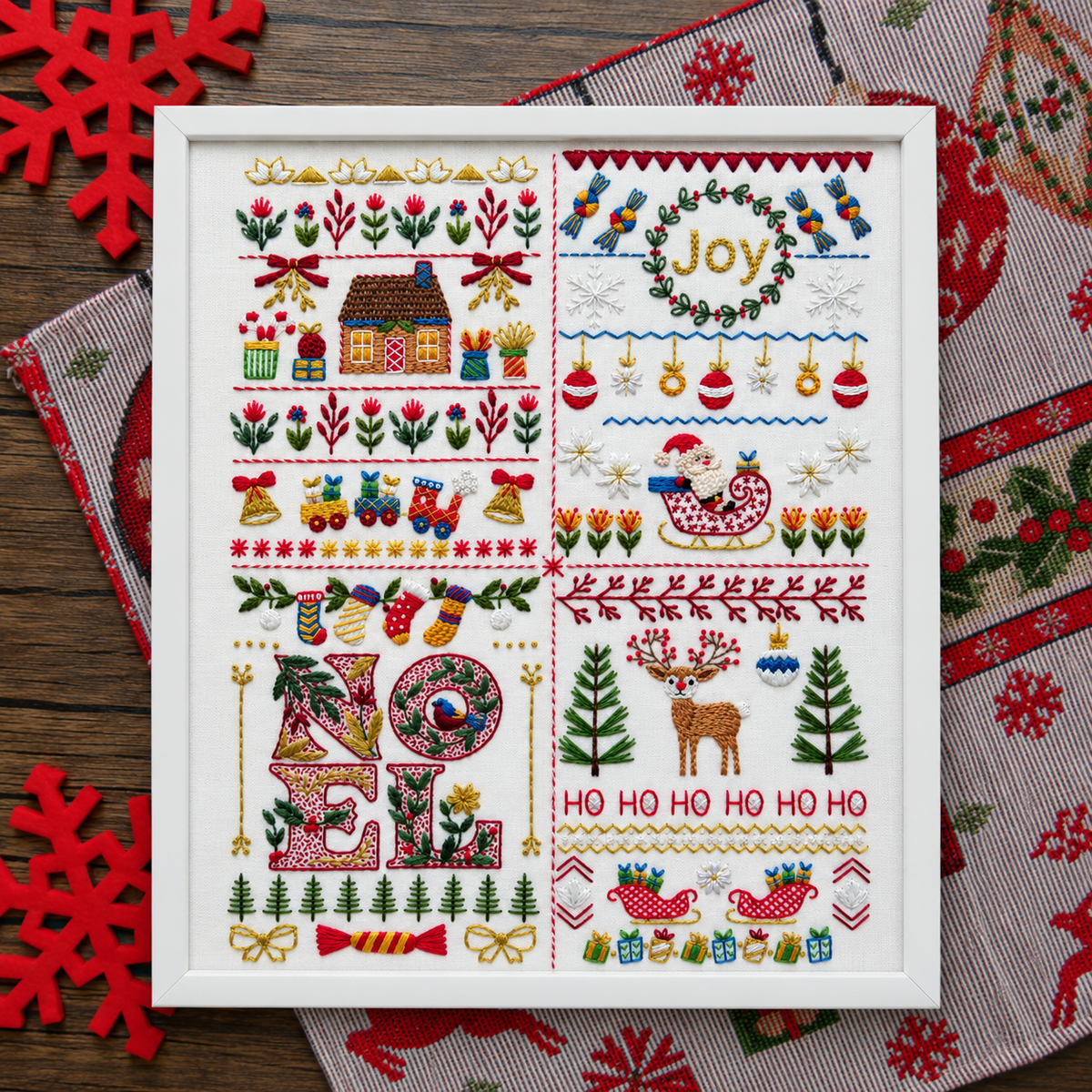 Jolly Christmas Hand Embroidery Pattern 