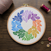 Leaves Turn, a hand embroidery