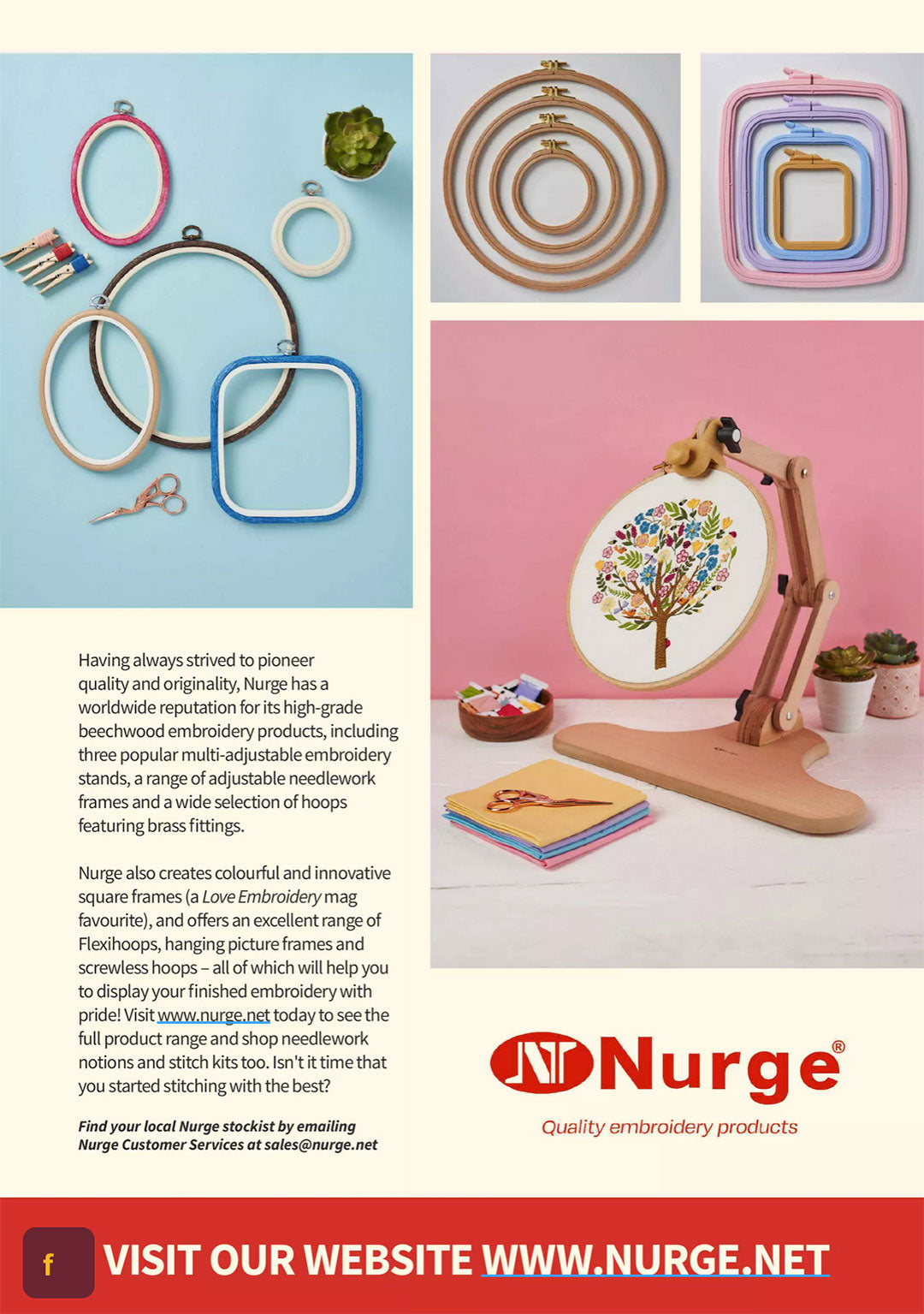 stitchdoodles love embroidery magazine nurge hoop