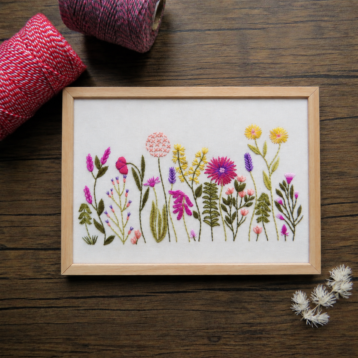 Meadow Flowers Hand Embroidery Pattern
