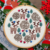 Merry Moose, Christmas Pre Printed Embroidery