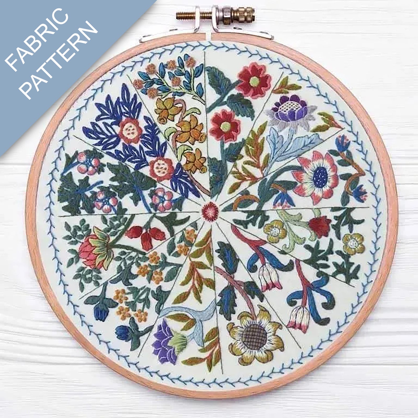 A Year Inspired by William Morris Pre Printed Fabric PLUS PDF Pattern