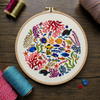 Ocean Wonders Modern Hand Embroidery Kit