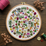 Round &amp; Round the Woodland Embroidery Pattern