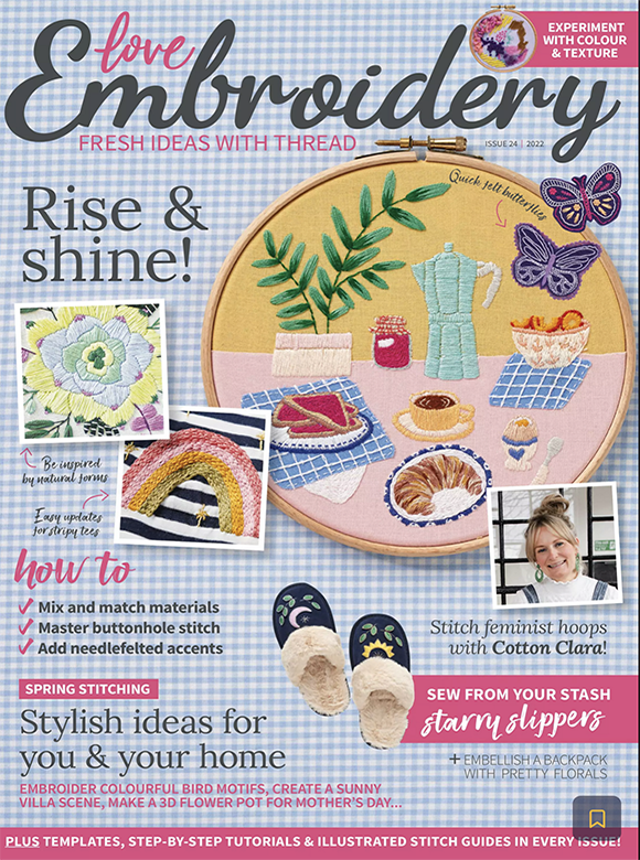 love embroidery magazine cover featured