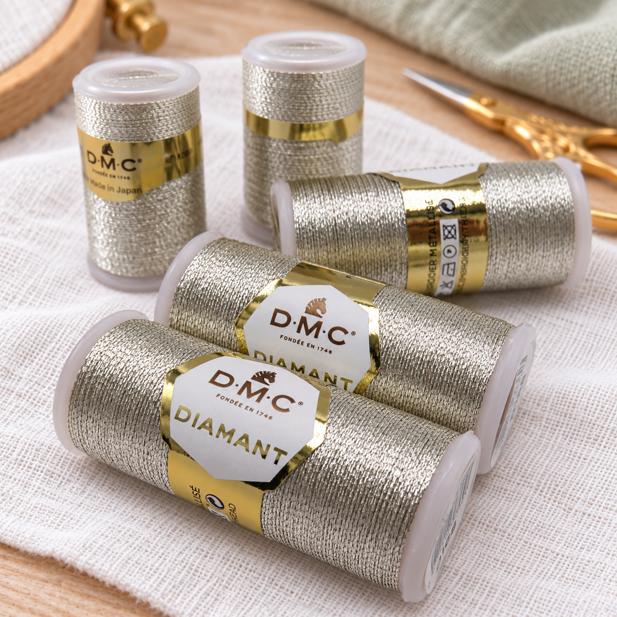 DMC DIAMANT Metalic Silver Thread 35m Col. 380