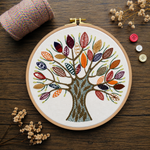 Stitch Fun with Leaves Hand Embroidery PDF Pattern