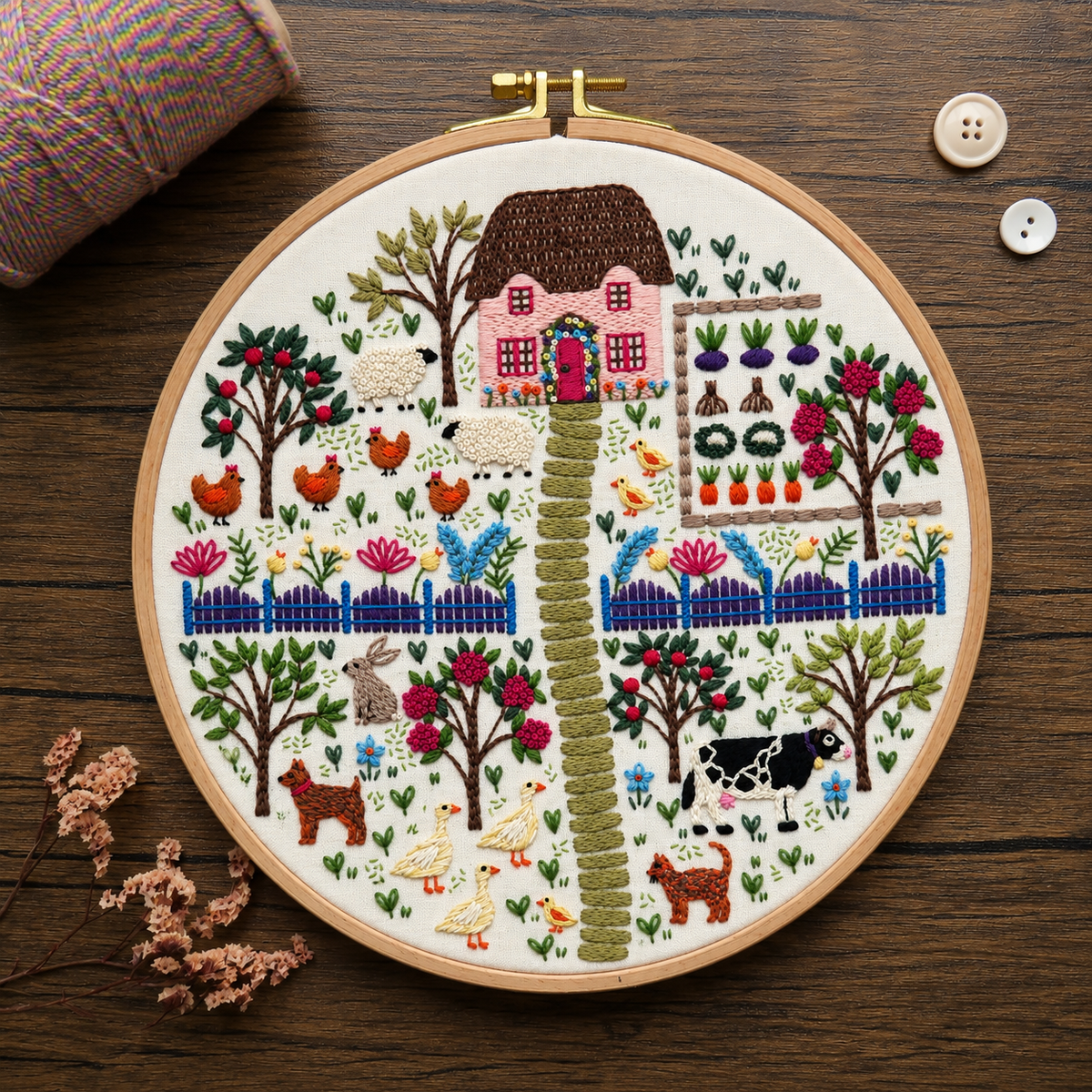 The Homestead Hand Embroidery Kit 