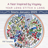 A Year Inspired by Voysey Stitch A Long Template